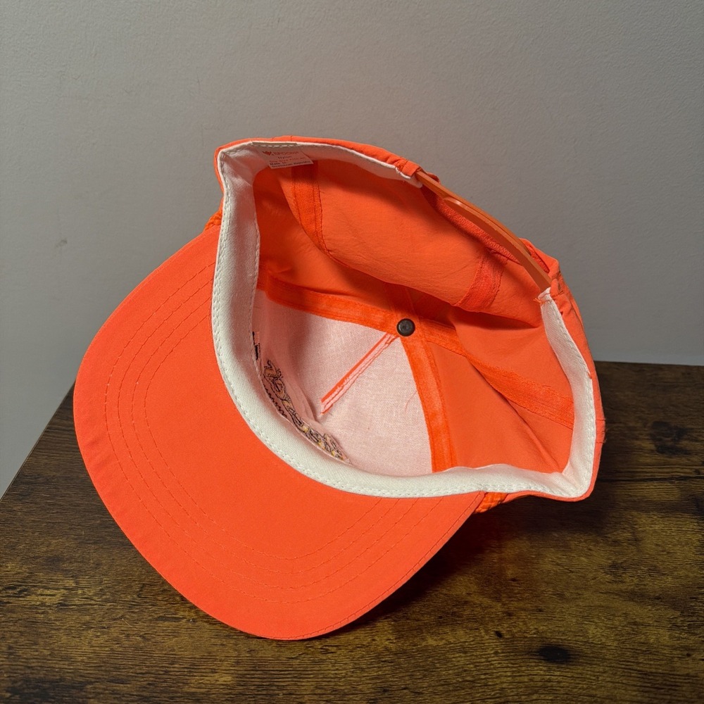 VTG 90s Reese's Racing NASCAR Snapback Hat ORANGE Rope Bill, SIGNED Mark Martin - Picture 4 of 6